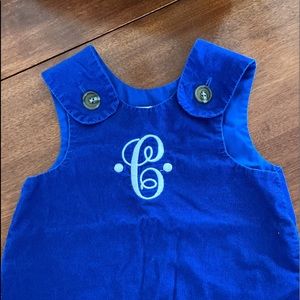 TBBC monogrammed C royal blue GUC
